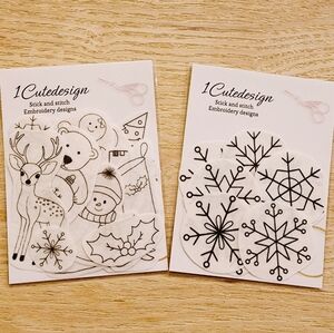 Christmas and snowflake embroidery patterns